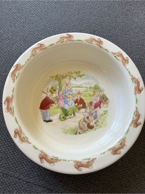 Royal Doulton Wheelbarrow Race Children's Bowl with Pastel Accents